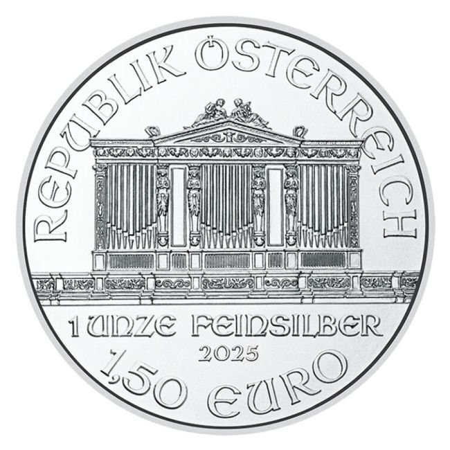 Autriche. 10 x 2025 1 oz €1.5 EUR Austrian Silver Philharmonic Coin BU #2.1