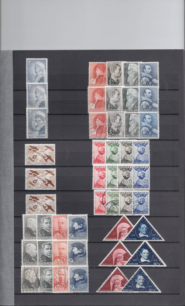 荷蘭 1907/1940 - 40枚完整的邮票系列，未使用且已盖邮戳，起始年份为1907年。 #4.3