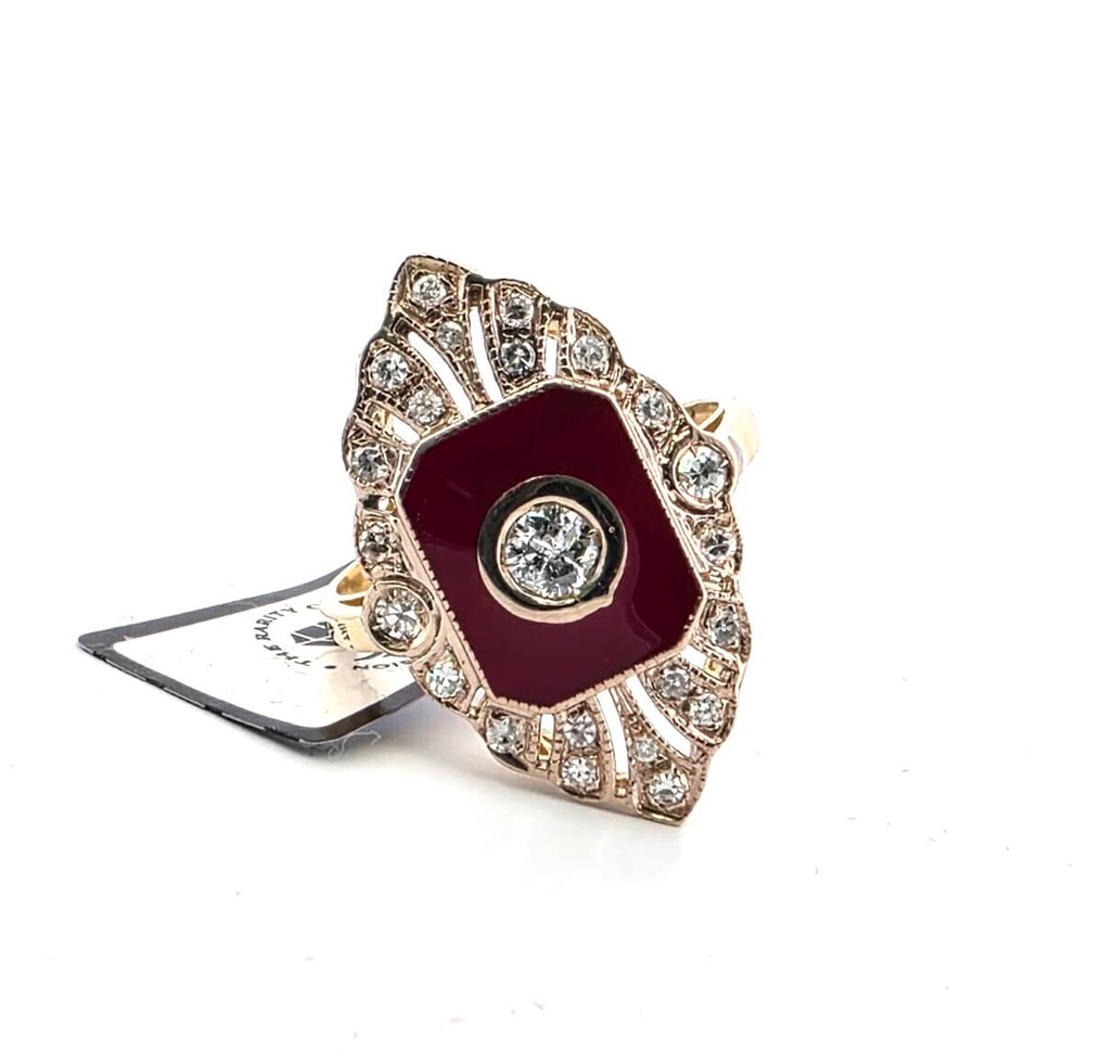 戒指 - 18K包金 黄金 -  0.34ct. tw. 钻石 (天然)  - 钻石 #3.2