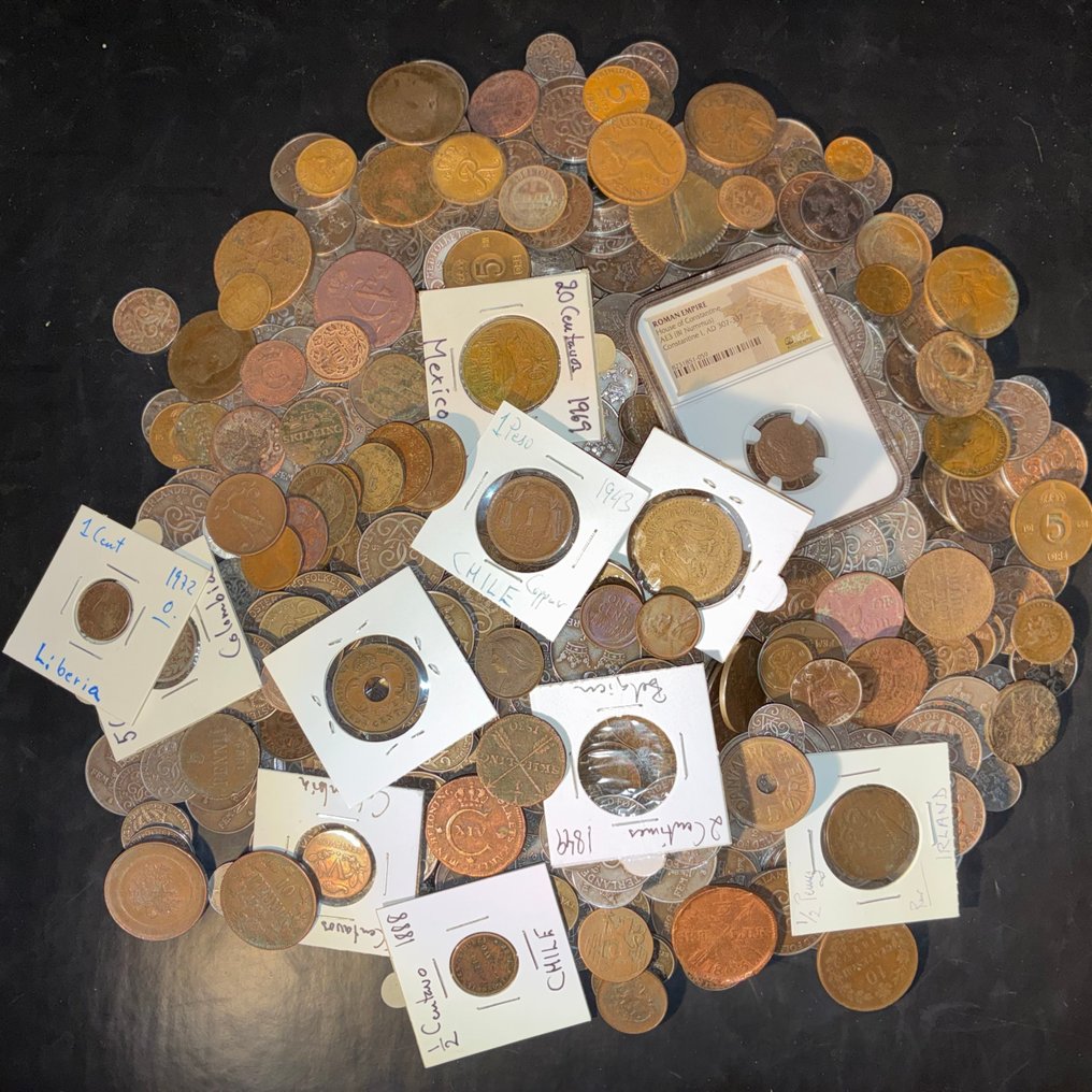 Κόσμος. Lot of 555 coins 1600-1900s #1.0