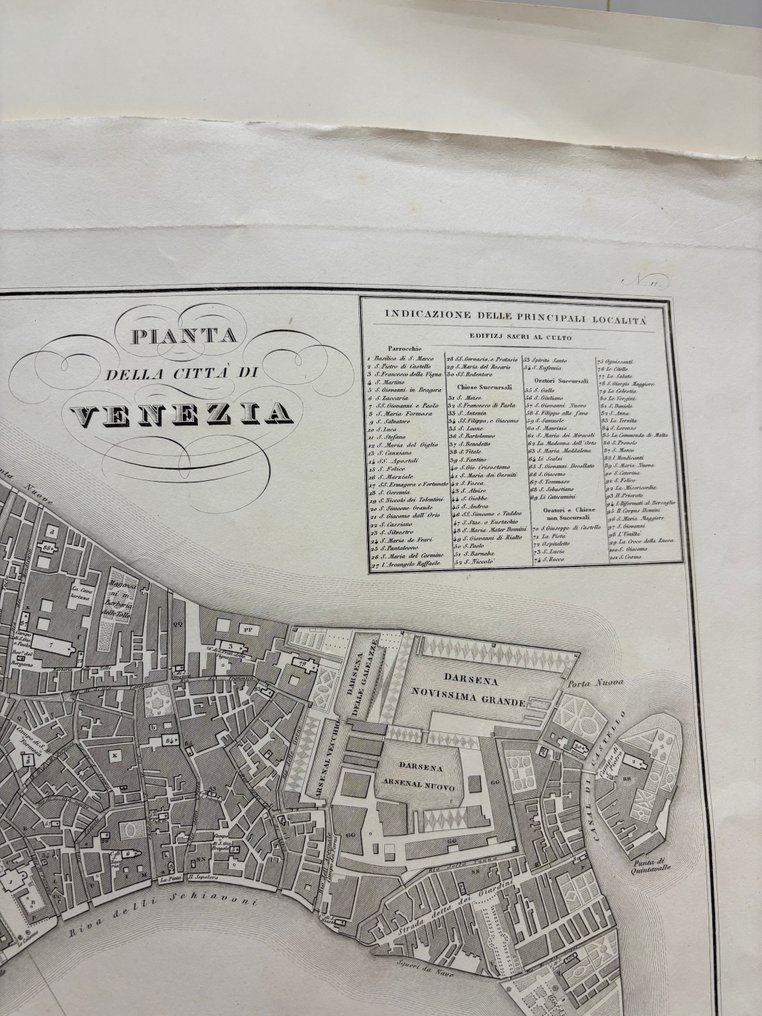 意大利 - 威尼斯; G. Maina e V. Stanghi - Pianta della città di Venezia - 1851-1860 #1.0