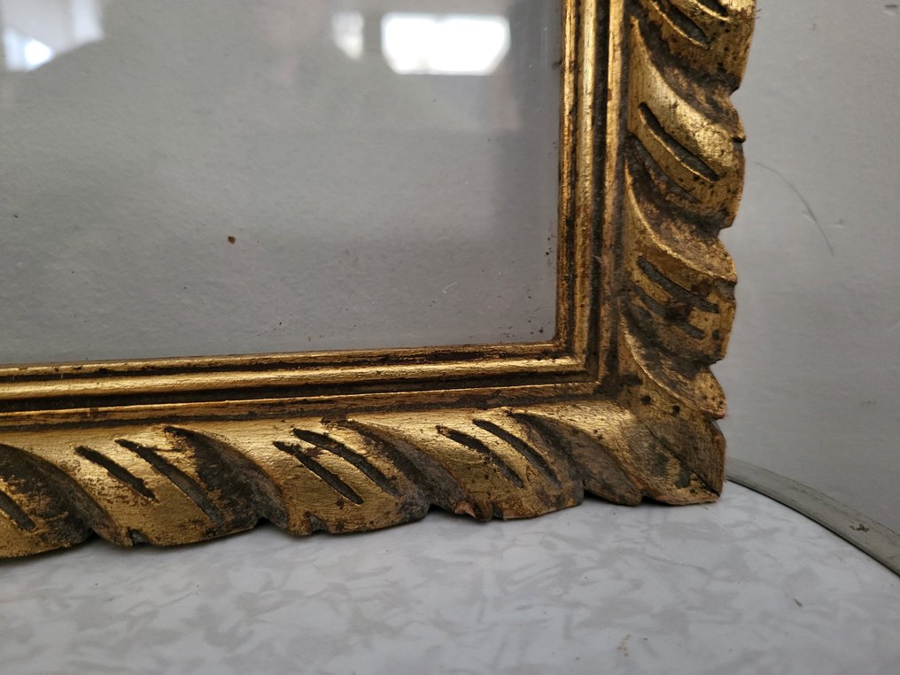 Ramme (7)  - Tre, glass, gips - Collage antikke lister #2.1