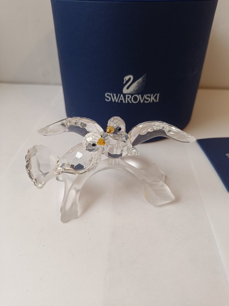 Swarovski - Αγαλματίδιο, Turtle Doves - 657378 - Box + Certificate - 13 cm - Κρύσταλλο #1.0
