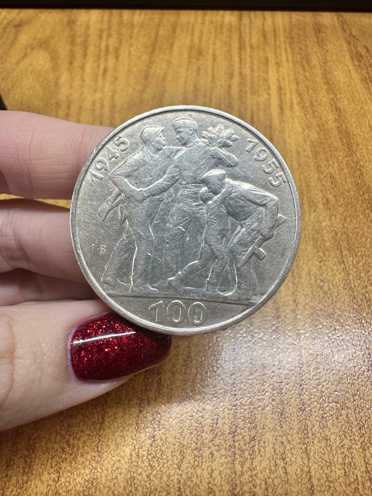 Czechoslovakia. 100 Korun 1955 / 10th Anniversary - Liberation from Germany (No reserve price) #2.1