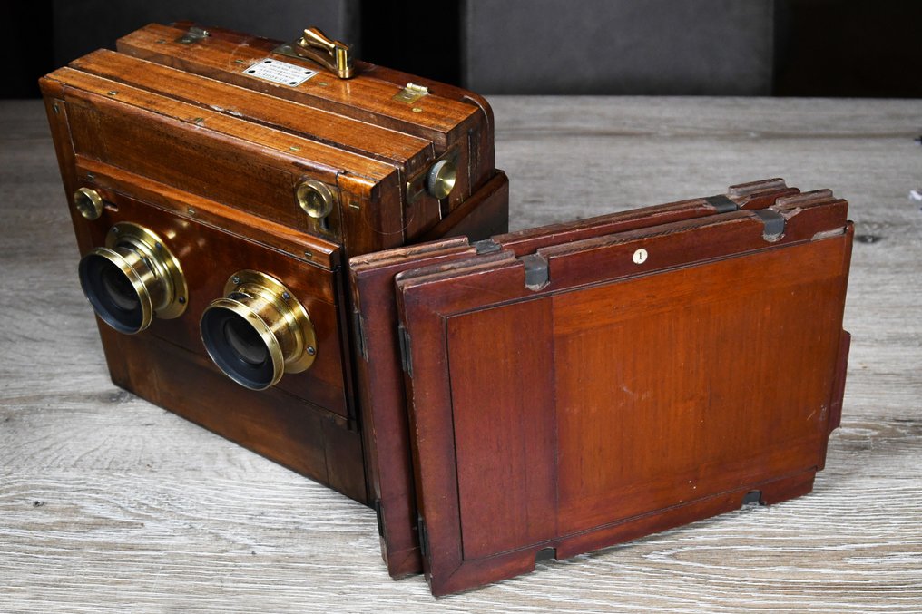 MEAGHER stereocamera, compleet en in uitstekende staat (1870). Analoginen paljekamera #2.1