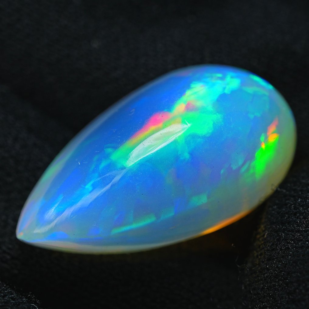 沒有保留價 白色 蛋白石  - 20.78 ct - 國際有色寶石協會 (ICA GemLab) - 稀有彩虹闪光 #4.3