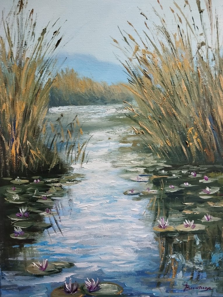 Franci Bencivenga (1953) - Laguna con ninfee #3.2