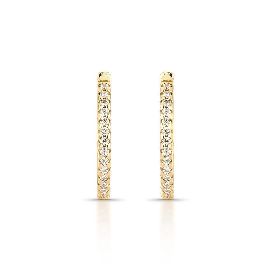 Boucles d'oreilles - 14 carats Or jaune - 0.35ct. tw. Diamant (Naturelle) - 802799 #2.1