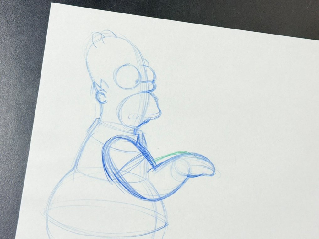 Gracie Films - Original Animation Drawing of Homer Simpson, certificated - The Simpsons #4.3