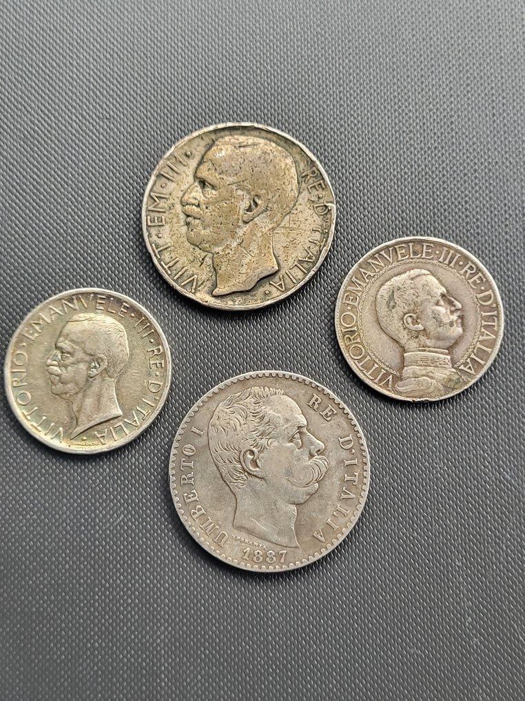 Ιταλία, Βασίλειο Vittorio Emanuele III. Lotto 4 monete  (χωρίς τιμή ασφαλείας) #1.0