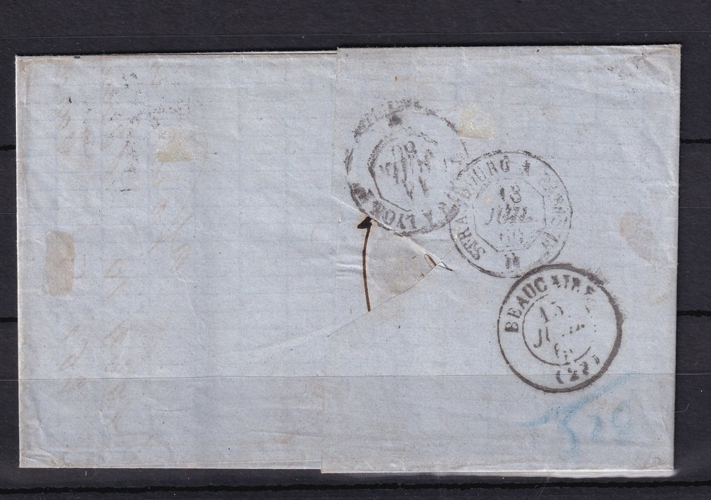 Francja 1860 - Wspaniały list do Beaucaire w Gard #2.1