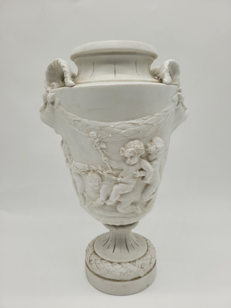 Clodion - Vase - Biscuit porcelain - Cassolette with cherubs #1.0