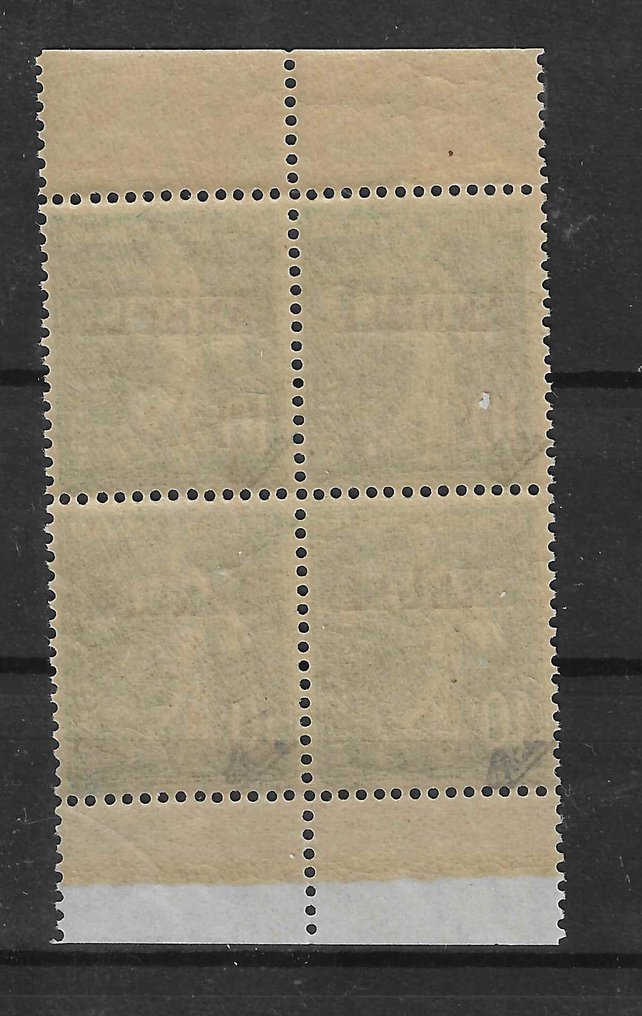 France  - cours d'instruction - issus de carnet - neufs** - cote = 440 euros - signés Calves - Yvert n°159-CI2 en bloc de 4 exemplaires #1.0