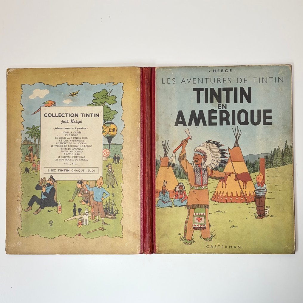 Tintin T3 - Tintin en Amérique (B2) - C - 1 Album - Neuauflage/1948 #3.2