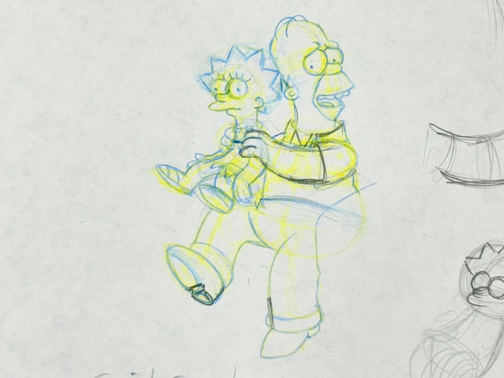 The Simpsons - 1 Rysunek animowany Homera i Lisy Simpson, certyfikowany #1.0