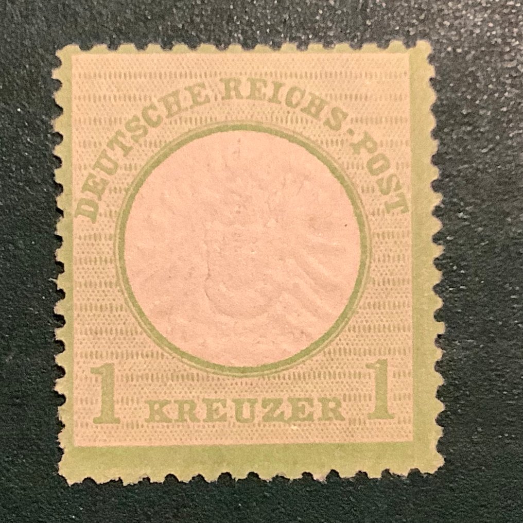 德意志帝國 1872 - 1 Kreuzer Groot Brutschield - 带复制证书 Krug - MNH - Michel 23a #2.1