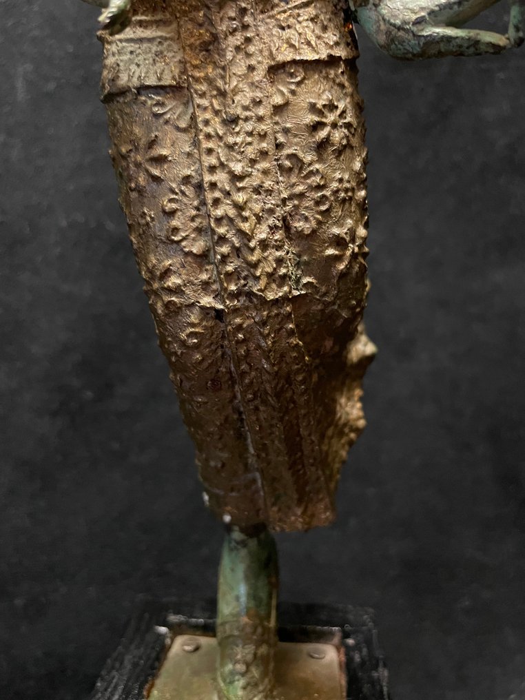Bronzen oud beeld tempelwachter/danseres. - Άγαλμα - Ταϊλάνδη  (χωρίς τιμή ασφαλείας) #3.2