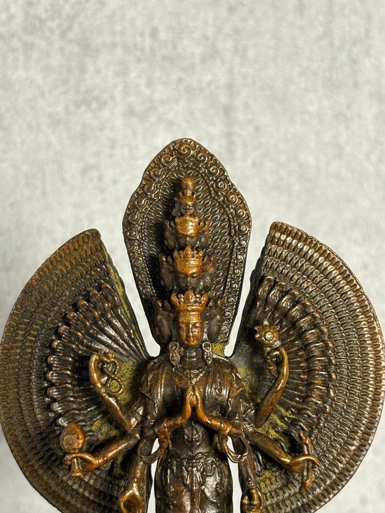 Buddhist figurine - Bronze - Tibet - Late 20th century #2.1