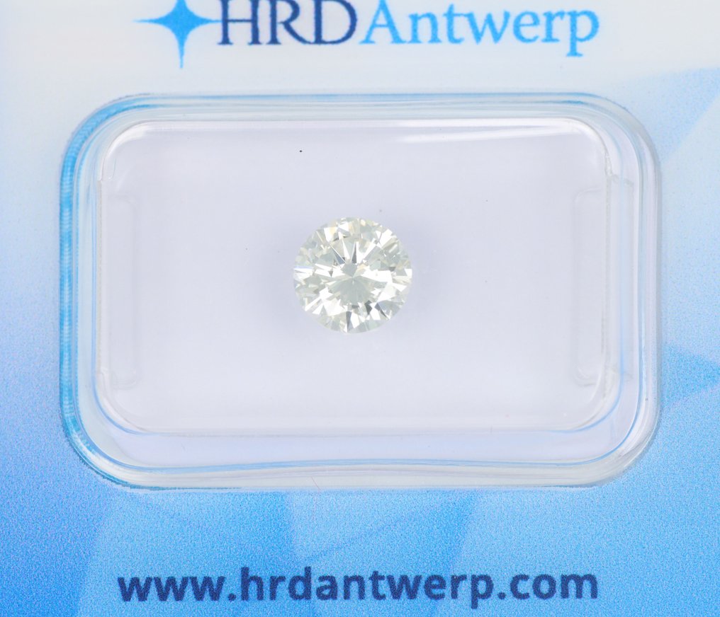 1 pcs 钻石  (天然)  - 0.90 ct - 圆形 - H - VVS1 极轻微内含一级 - 比利时高阶层钻石议会 #1.0