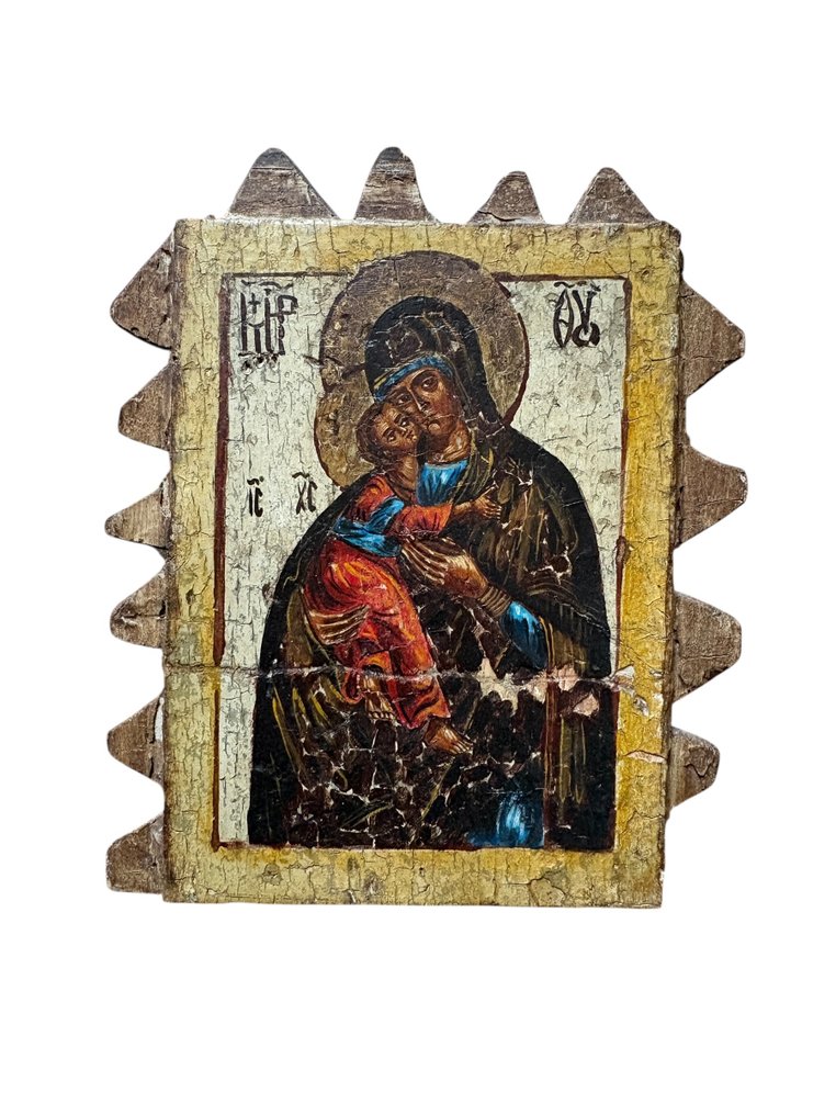 Εικόνα - Μητέρα του Θεού του Βλαντιμίρ - Ξύλο - Dipinto a Mano - 25 x 29 εκ #1.0