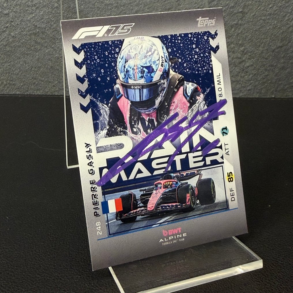 Alpine - Topps card 248 Rain Master Signed - Pierre Gasly - 2025 - Trading Card  #1.0
