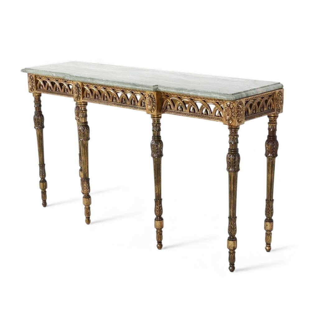 Console table - Gilt wood, Marble #1.0
