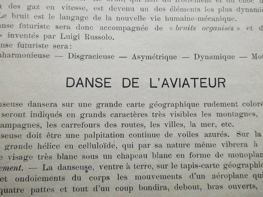 F.T. Marinetti - La Danse Futuriste; Danse de l'Aviareur, du Shrapnell, de la Mittrailleuse; Manifeste Futuriste - 1917 #4.3