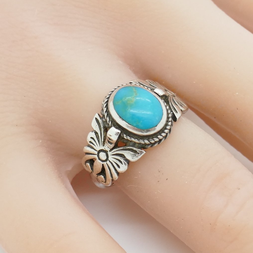 Senza prezzo di riserva - Anello Argento - turchese #1.0