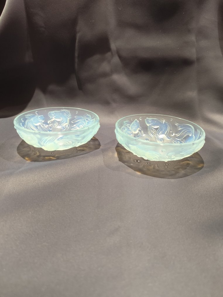 Sabino, Paris - 小塑像 - Ensemble de deux coupelles aux poissons (2) - 乳白色 #3.2