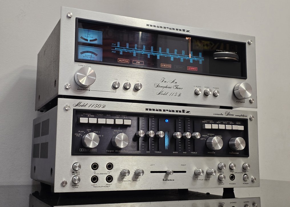 Marantz - Model 1150D - Console stereo amplifier, Model 115B - Stereo tuner - Hi-fi set #1.0