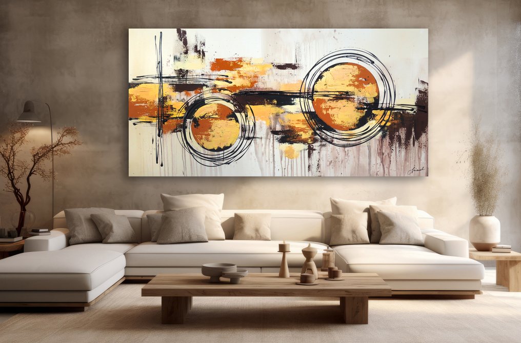 Monika Spiewak - Abstract - Oil Painting Stretched On The Frame - XXL - Ready To Hang - 1/1 Unique Piece #1.0