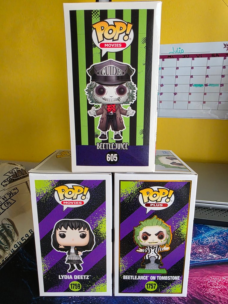 Funko  - Funko Pop Beetlejuice & Lydia Deetz 2-Pack; Beetlejuice (Guide) 605; Lydia Deetz 1759; Beetlejuice on - 2010-2020 - Ισπανία #1.0