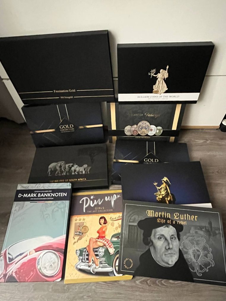 Németország, Csád. Bundle Lot of 10 x Empty Boxes for 1/200, 1/500 oz gold coins  (Nincs minimálár) #1.0