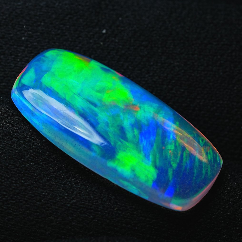 没有保留价 白色 蛋白石  - 11.57 ct - 国际有色宝石协会（ICA GemLab） - 精细闪电图案 #3.2