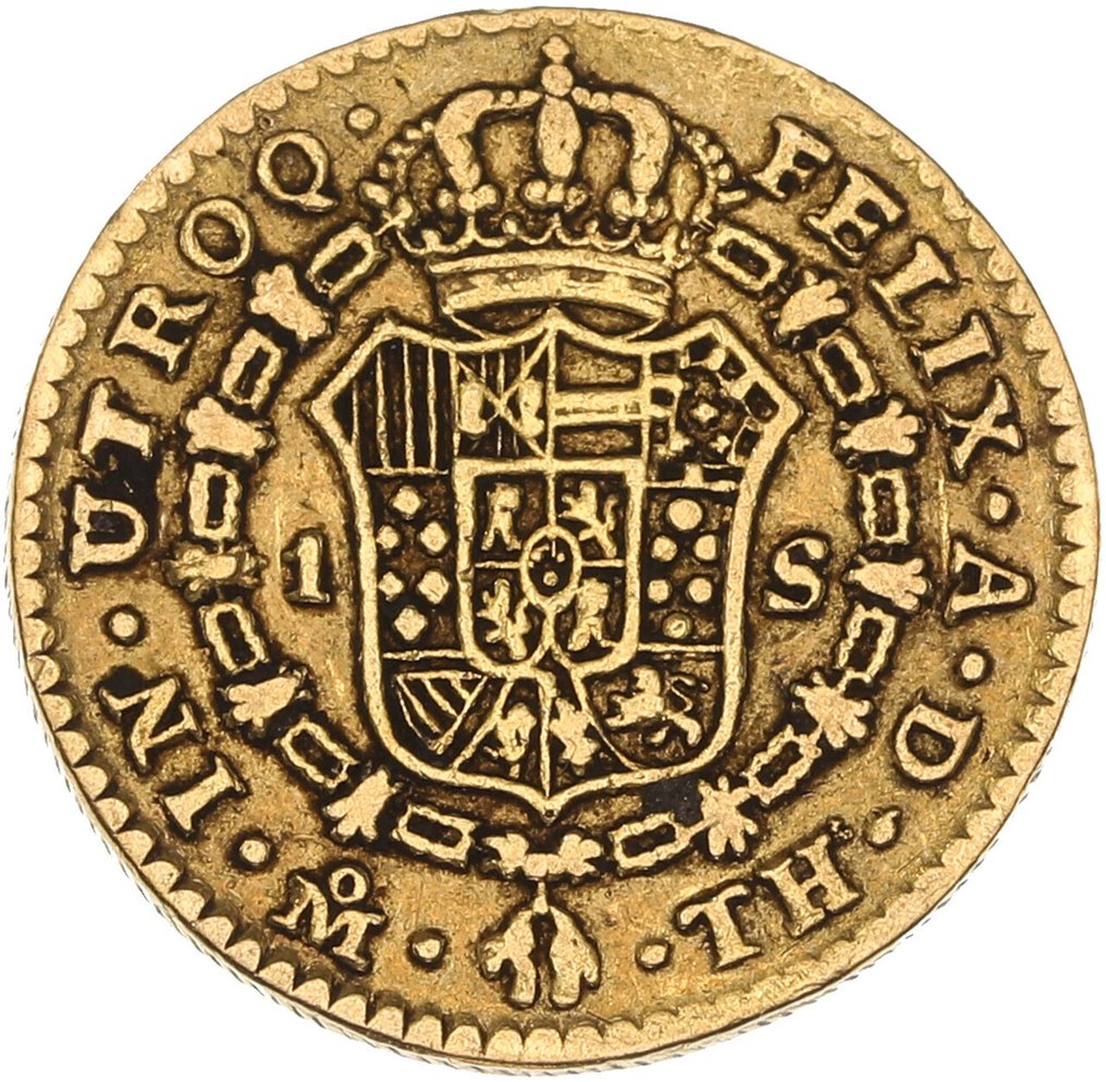 西班牙. 卡洛斯四世. 1 Escudo 1804 Mexico TH #1.0