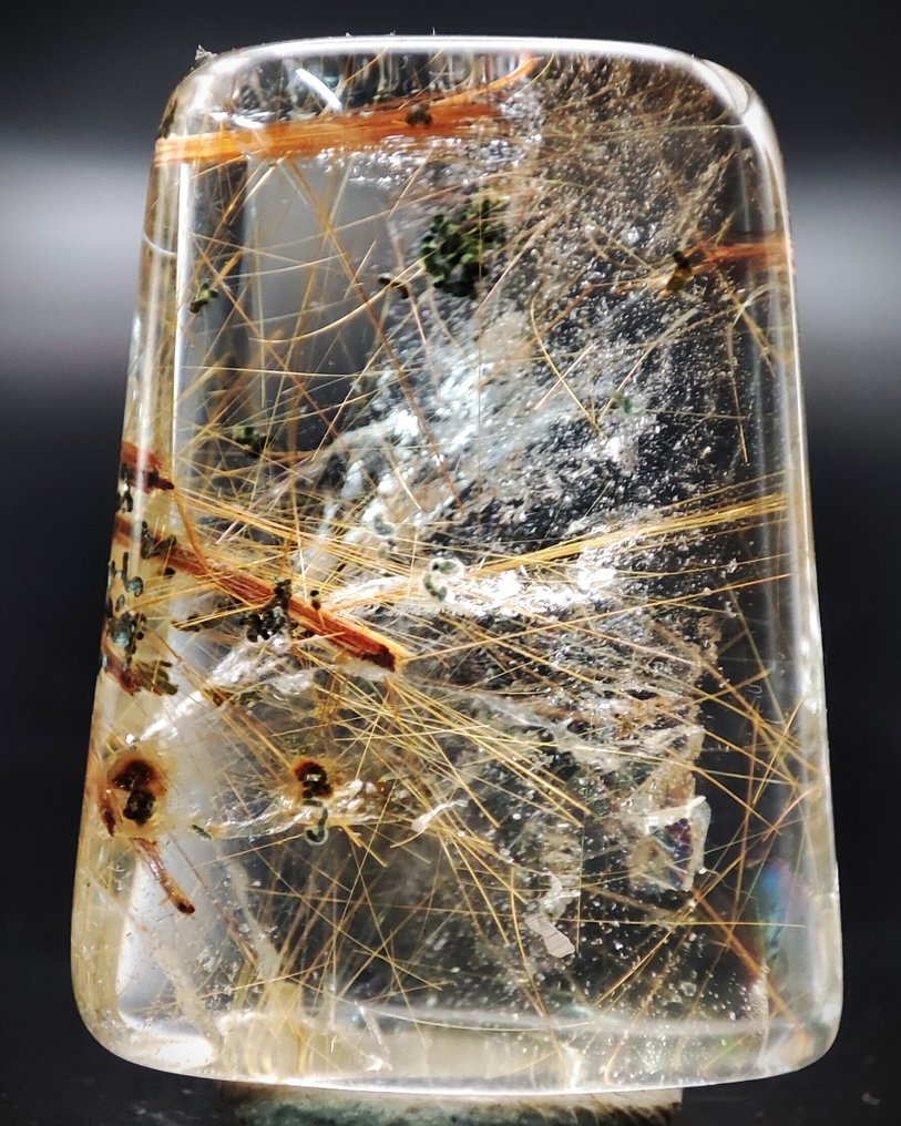 Beautiful Very Rare Natural Gold Rutilated Quartz Crystal Specimen - Free Shipping- 4.91 g #2.1