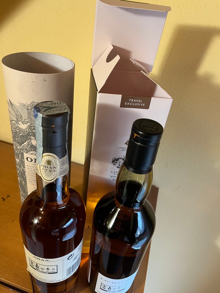Lagavulin 10yo Travel Exclusiv + Oban 14yo  - 70 cl - 2 flaschen #3.2