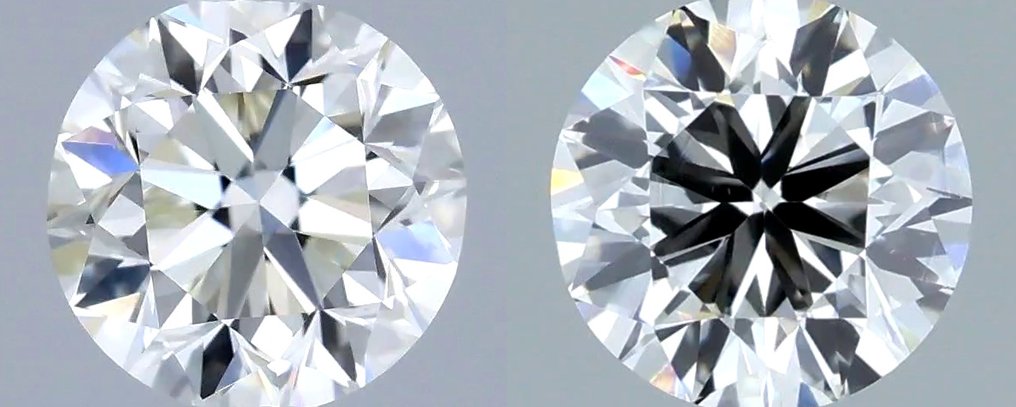 没有保留价 - 2 pcs 钻石 (天然) - 0.80 ct - 圆形 - I, H - VVS1 极轻微内含一级 - 国际宝石研究院(IGI) - 一对 #1.0