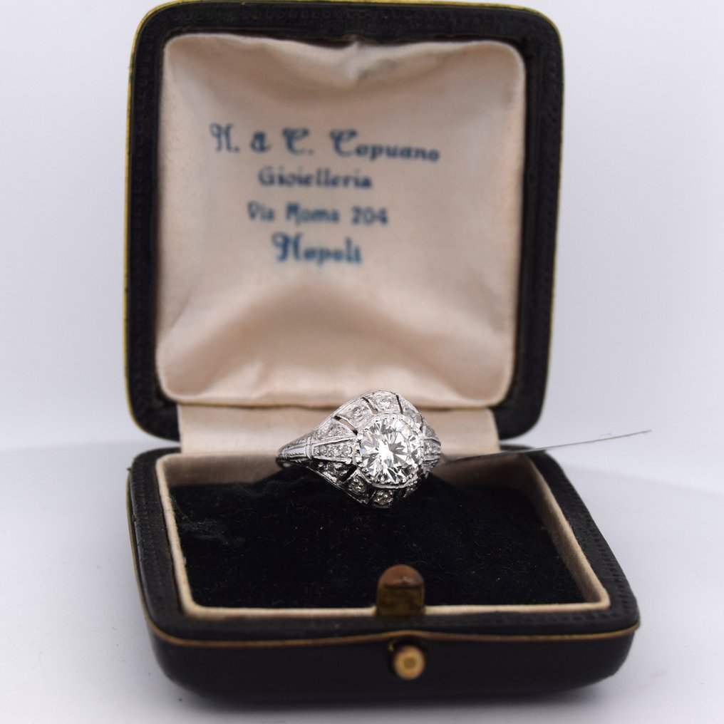 Δαχτυλίδι - 18 καράτια Λευκός χρυσός -  1.55ct. tw. Διαμάντι (Φυσικό)  - Διαμάντι - ART DECO #1.0