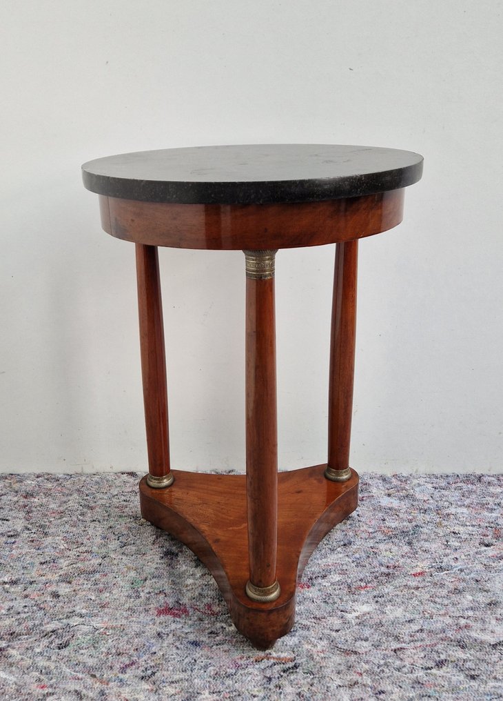 Guéridon Empire stijl - met marmeren blad - Side table - 桃花心木, 大理石, 青銅色 #3.2
