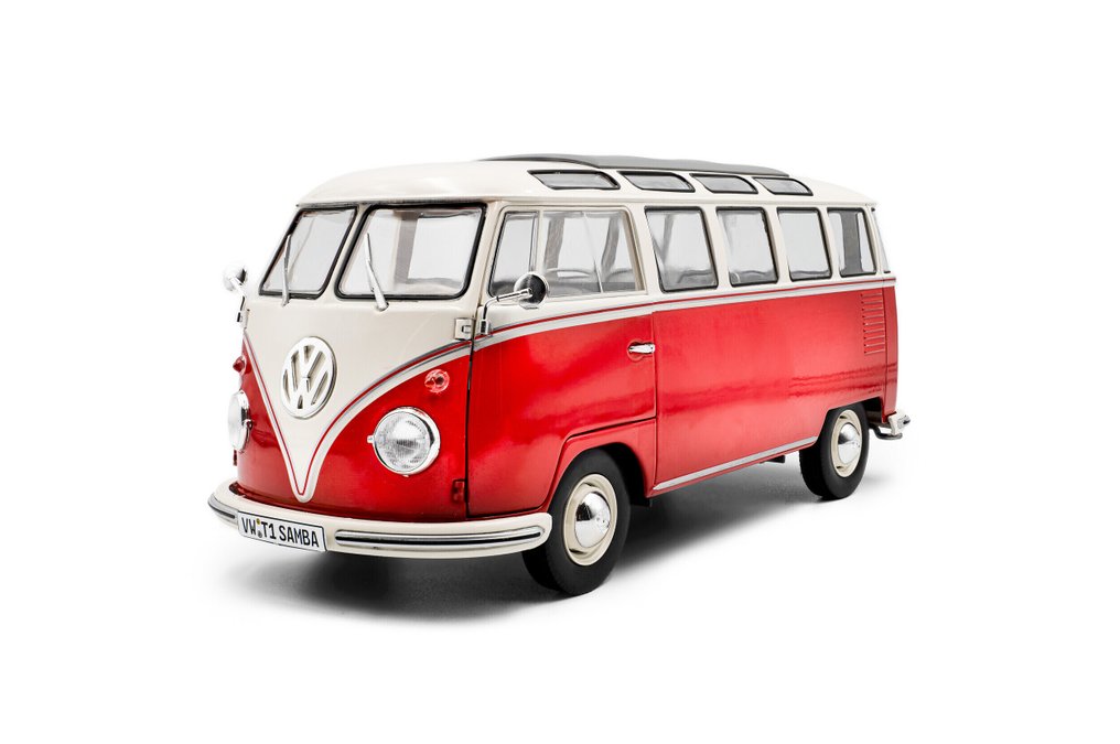 Solido 1:18 - 模型汽车 - Volkswagen T1 Samba - 1962 - Rood / Wit #2.1