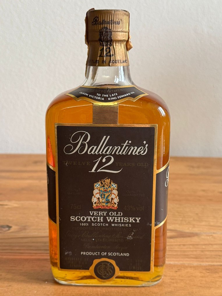 Ballantine's Finest & 12 years old - b. 1980-talet - 75 cl - 2 flaskor #1.0