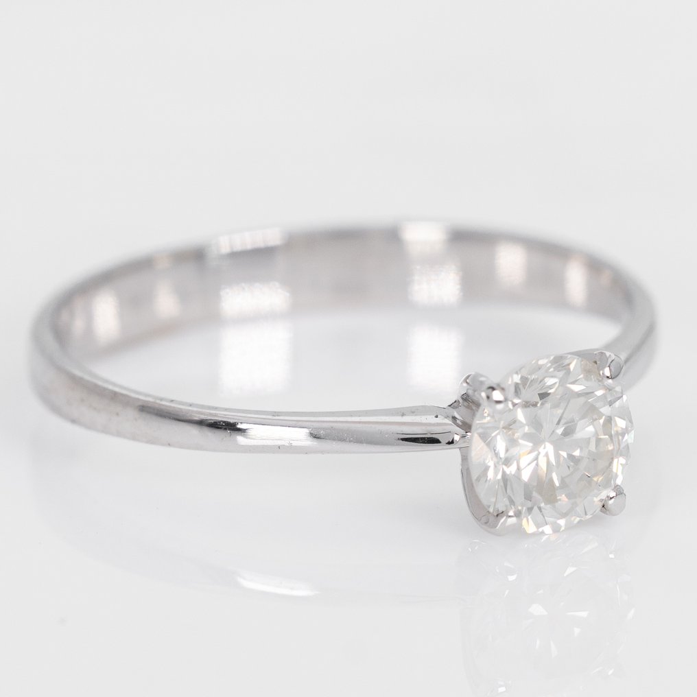 沒有保留價 - 戒指 - 14 克拉 白金 -  0.61ct. tw. 鉆石 (天然) - GWLab #4.3