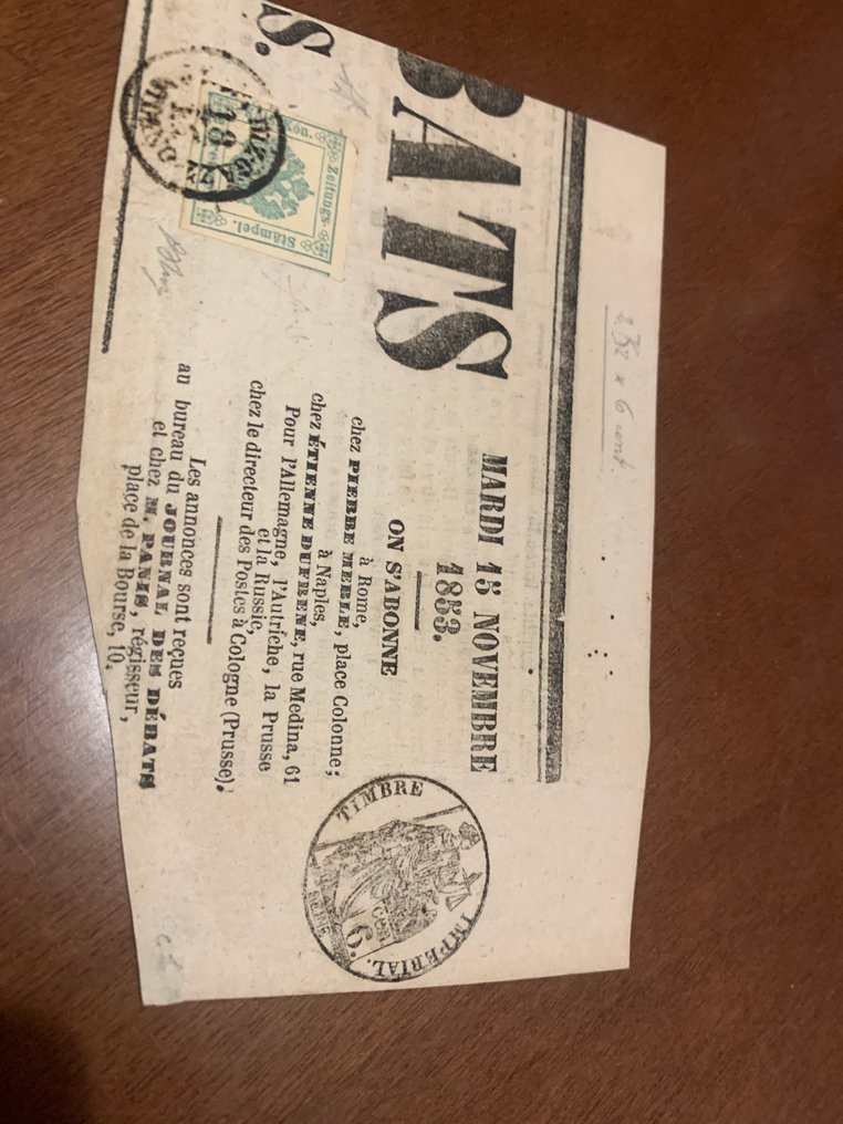 Østerrike  - Postfrimerker for aviser #1.0