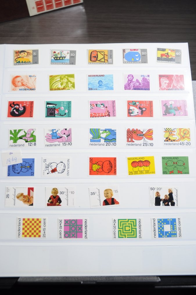 Netherlands  - Part of a collection including, among others, mint items, blocks, series, quantities, and more in #1.0
