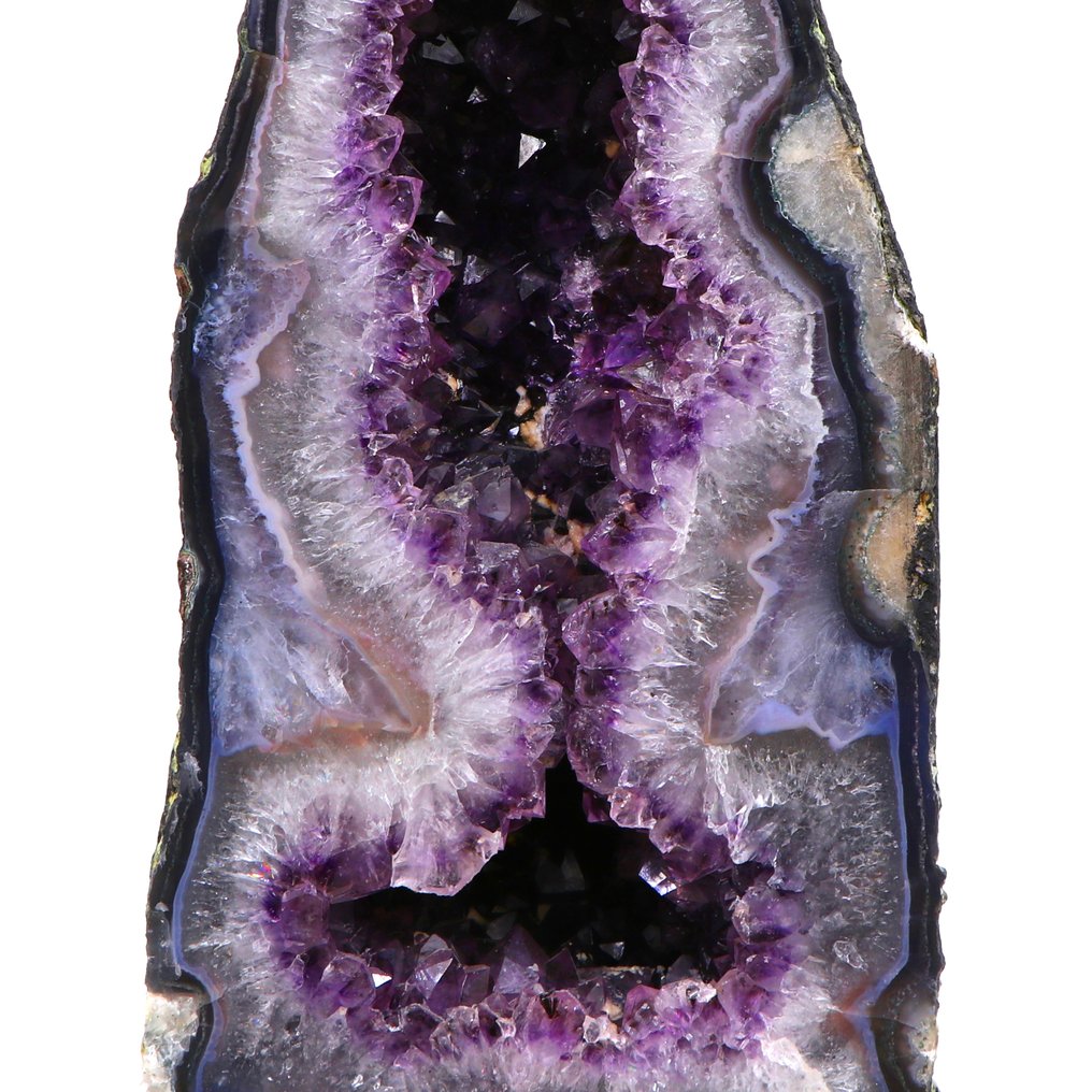 Vivid Amethyst & Agate - 'Cathedral' Geode - 42x21x16 cm- 19.5 kg #4.3