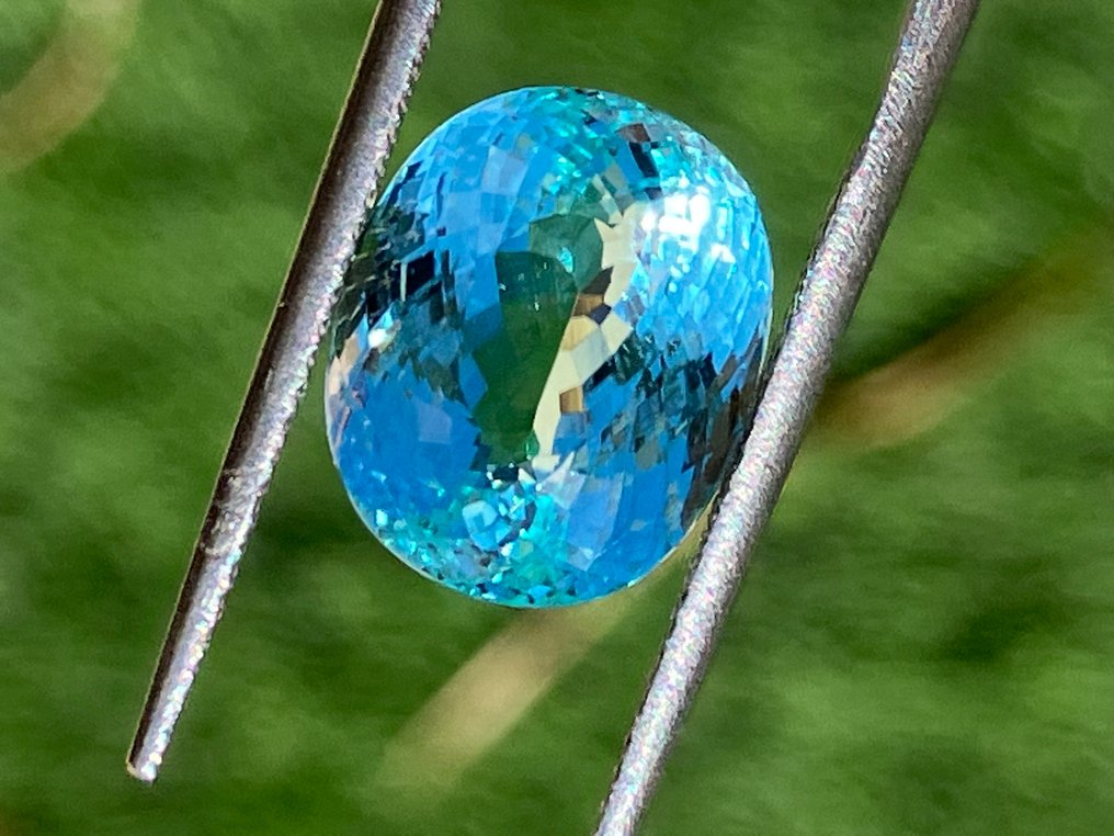 1 pcs 绿色, 蓝色 帕拉伊巴碧玺 - 7.65 ct - 美国宝石研究院(GIA) #1.0