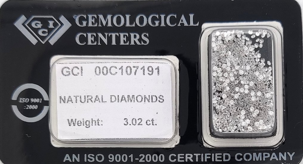 沒有保留價 - 785 pcs 鑽石  (天然)  - 3.02 ct - 圓形 - D (無色), F(近乎無色) - VS1, VS2 - Gemmological Centre Israel (G.C.I.) #3.2