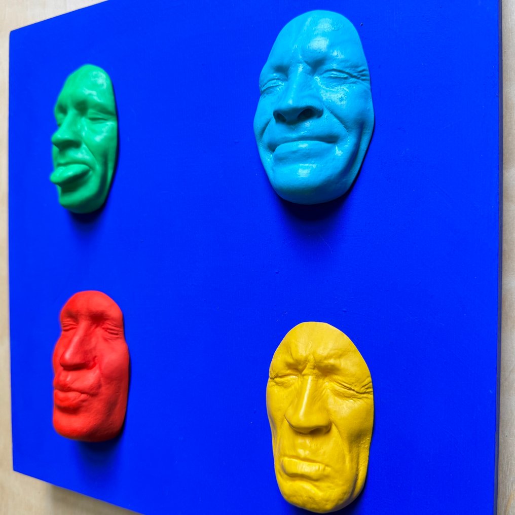 gregos - Colored moods on blue background #2.1