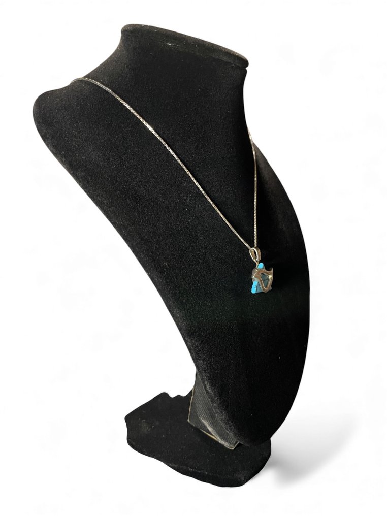 Sem preço de reserva - Colar com pingente Prata Turquesa #2.1